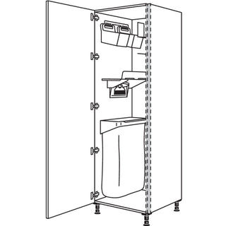 nobilia XL tall cabinet with Laundry-Area organization system NHSOSF50-1X 50 cm - Natura | 157