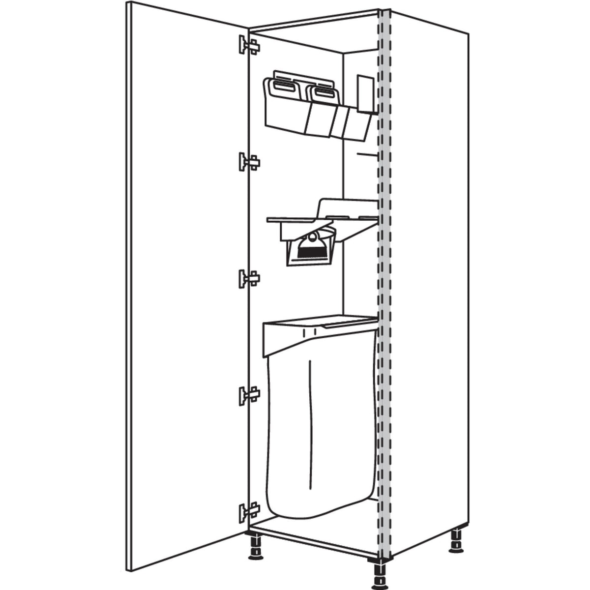 nobilia XL-Hochschrank mit Ordnungssystem Laundry-Area NHSOSF50-2X 45948