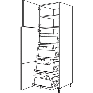 nobilia XL-armario alto con estante para cesta de ropa Laundry-Area HWTAB60-3X 60 cm - Look | 099