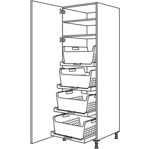 nobilia XL-Hochschrank mit Waeschekorb-Tablar Laundry-Area HWTABF60-1X 32246