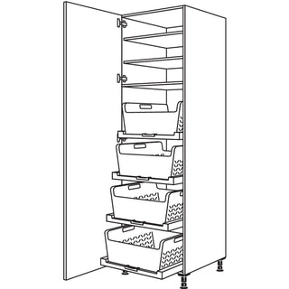 nobilia Armoire haute XL avec tablette pour panier à linge Laundry-Area HWTABF60-3X 60 cm - Look | 099