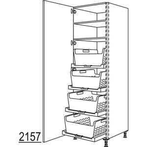 nobilia XL-Hochschrank mit Waeschekorb-Tablar Laundry-Area NHSWTABF60-2X 45950