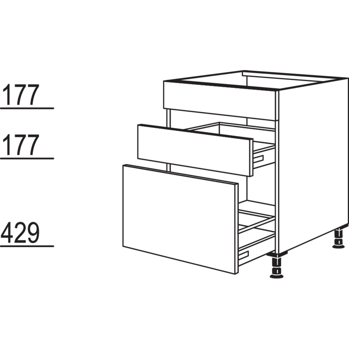 Nobilia XL-Kochstellenschrank KDSA100-X 35351