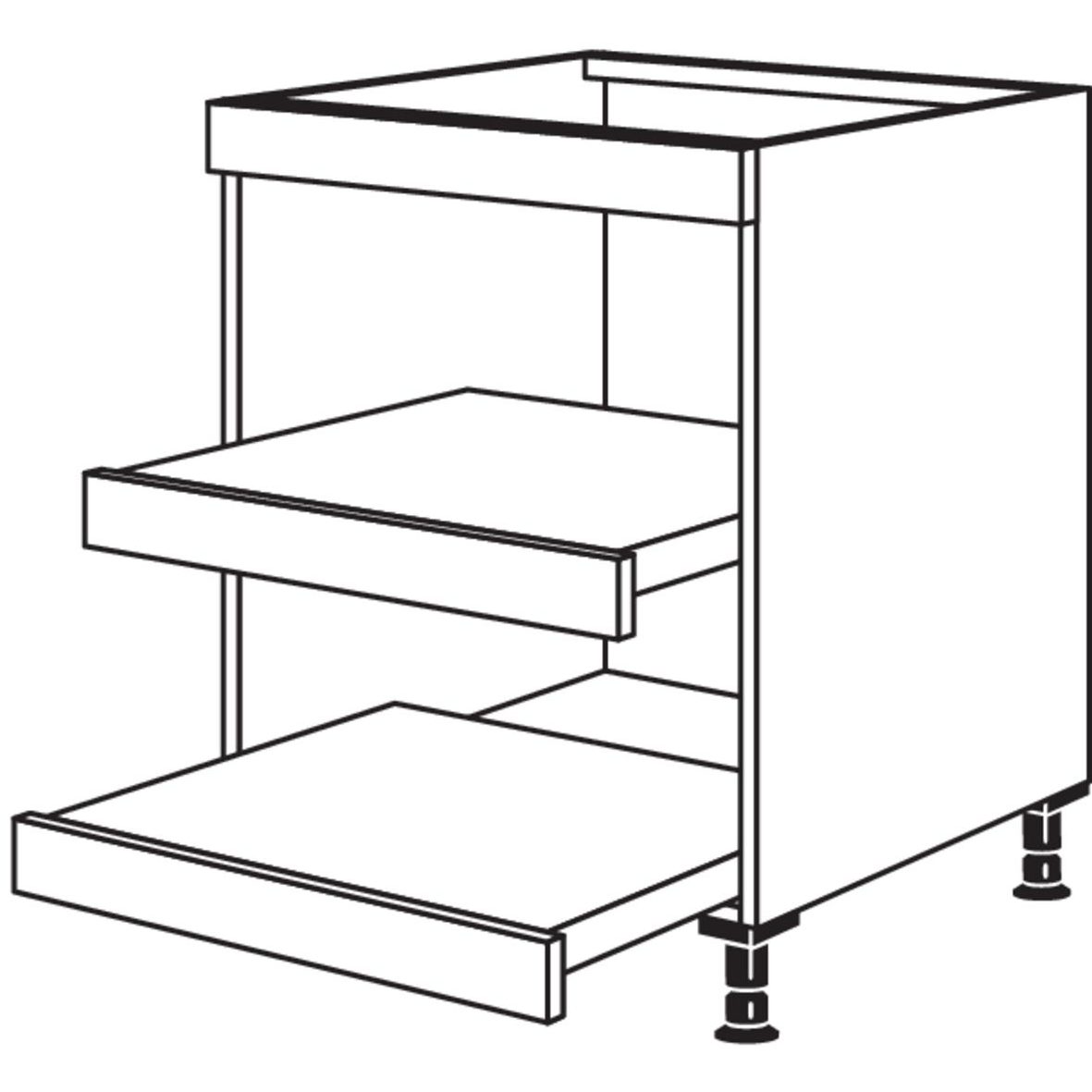 Nobilia XL-Kochstellenschrank Landhaus mit Tablarauszuegen KATAL90-X 35790