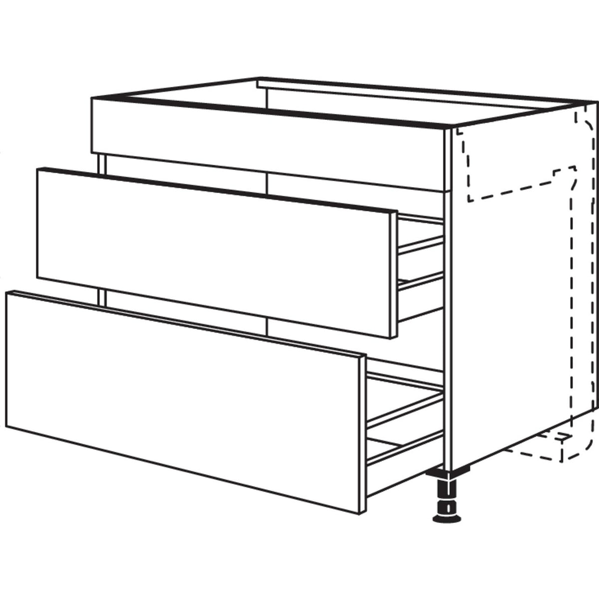 nobilia XL-Kochstellenschrank fuer Kochfeldabzug KM2A80-X 33374
