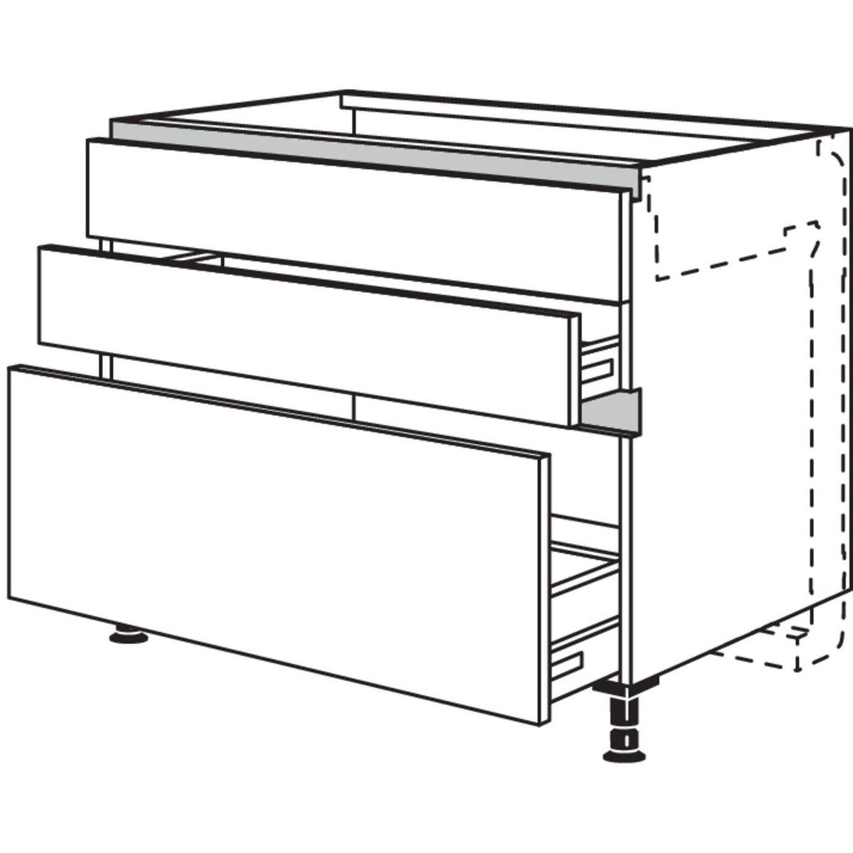 Nobilia XL-Kochstellenschrank fuer Kochfeldabzug NKMSA120-X 58322
