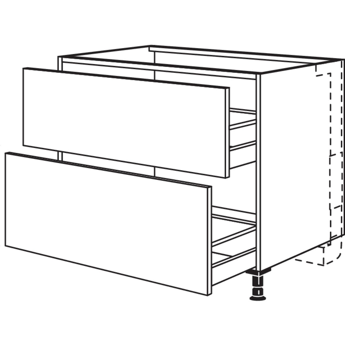nobilia XL-Kochstellenschrank fuer Panorama-Kochfeldabzug mit vertikalem Motor KDMP2A120-X 35359