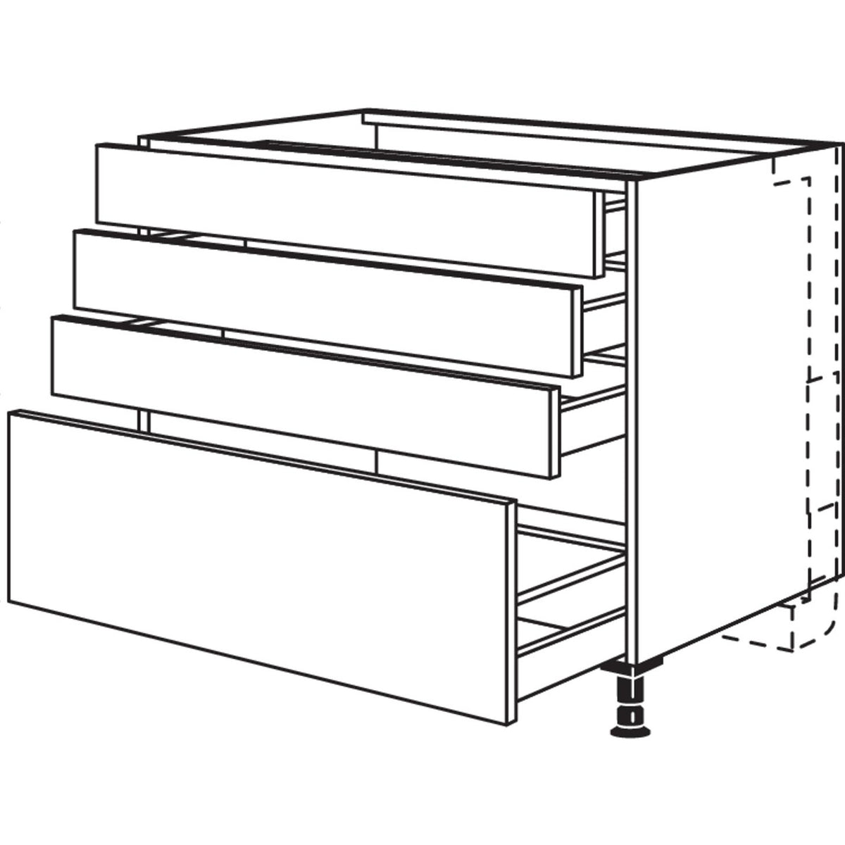 nobilia XL-Kochstellenschrank fuer Panorama-Kochfeldabzug mit vertikalem Motor KMP3SA120-X 35356