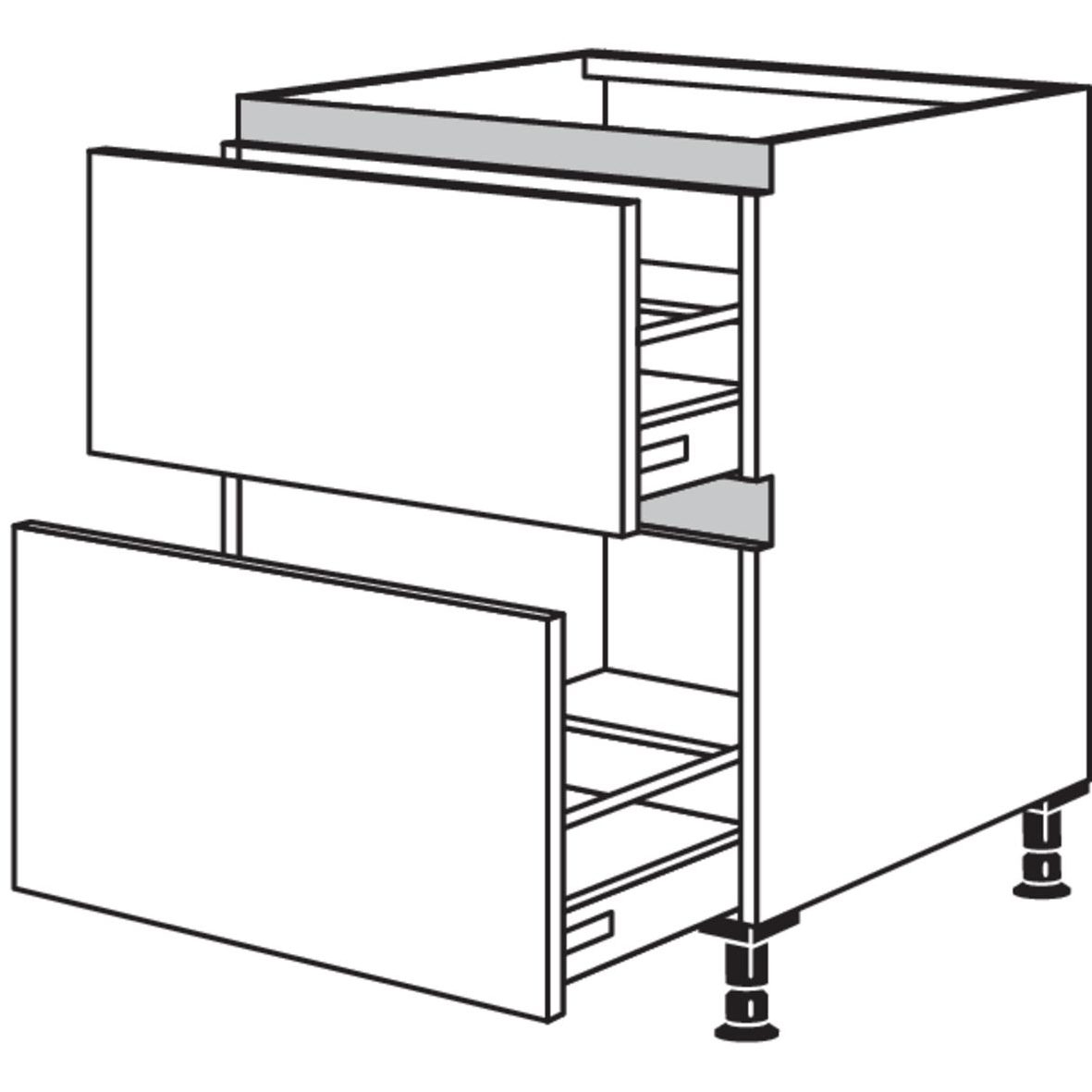 Nobilia XL-Kochstellenschrank fuer Slim Line-Arbeitsplatten NK2A60-SL-X 55336