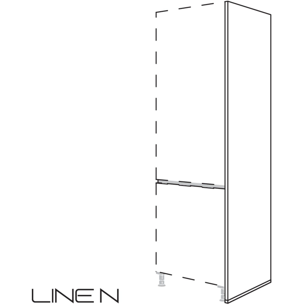 Nobilia XL-LINE N-Abschlusswange NHWA25-3X 25340
