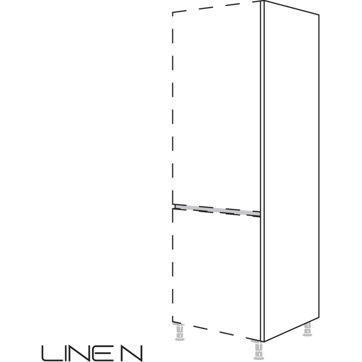 Nobilia XL-LINE N-Abschlusswange in Korpushoehe NHWK25-1X 25329