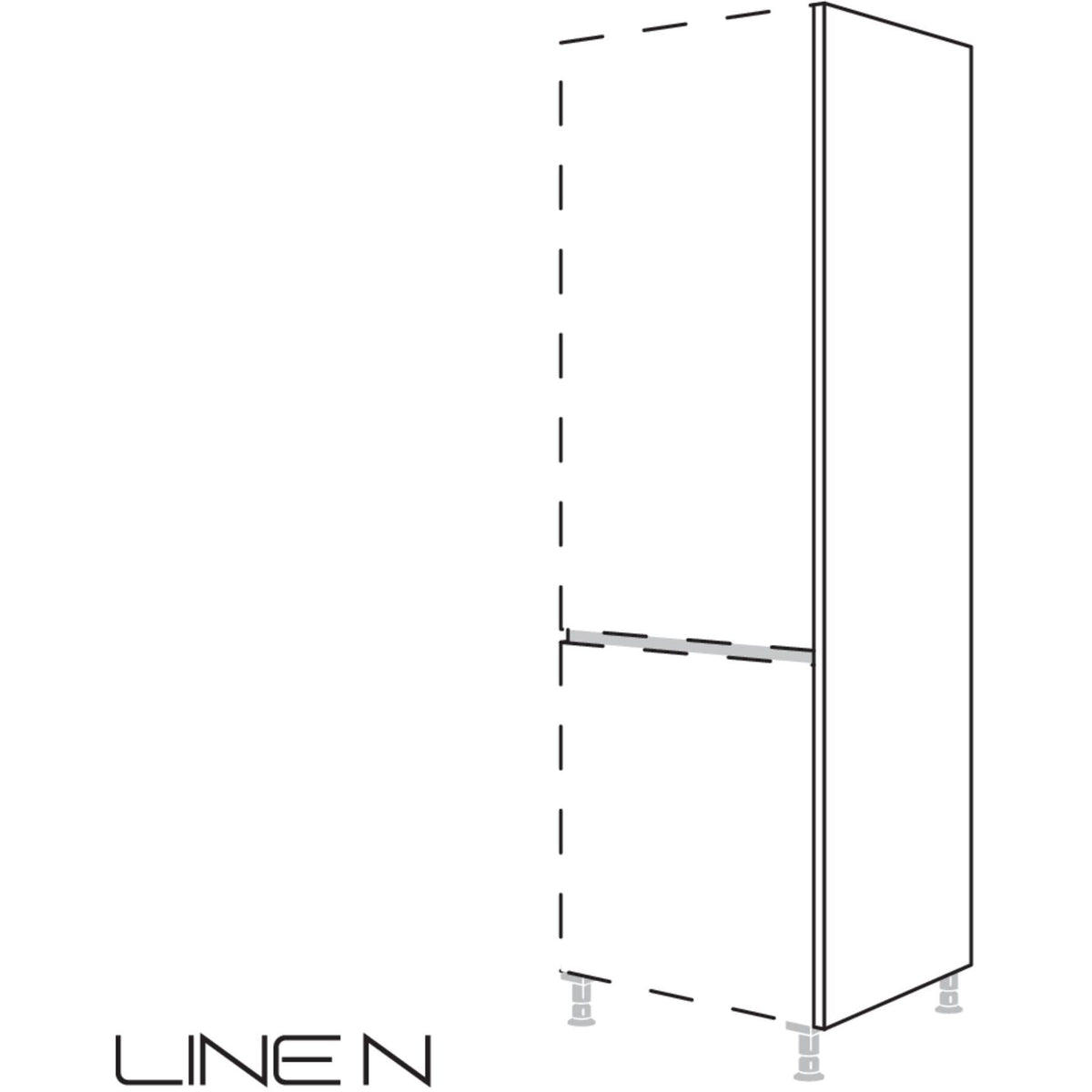 Nobilia XL-LINE N-Abschlusswange in Korpushoehe NHWK10-2X 10674