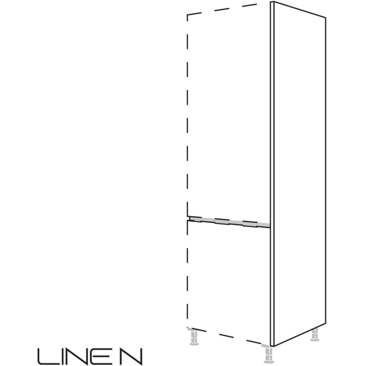 Nobilia XL-LINE N-Abschlusswange in Korpushoehe NHWK50-3X 50339