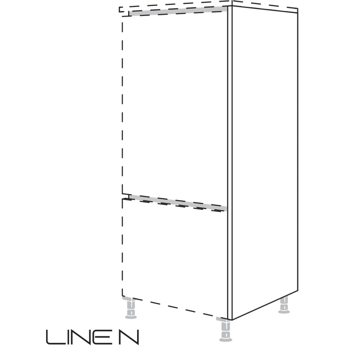 Nobilia XL-LINE N-Abschlusswange in Korpushoehe NHWK50-X 50858
