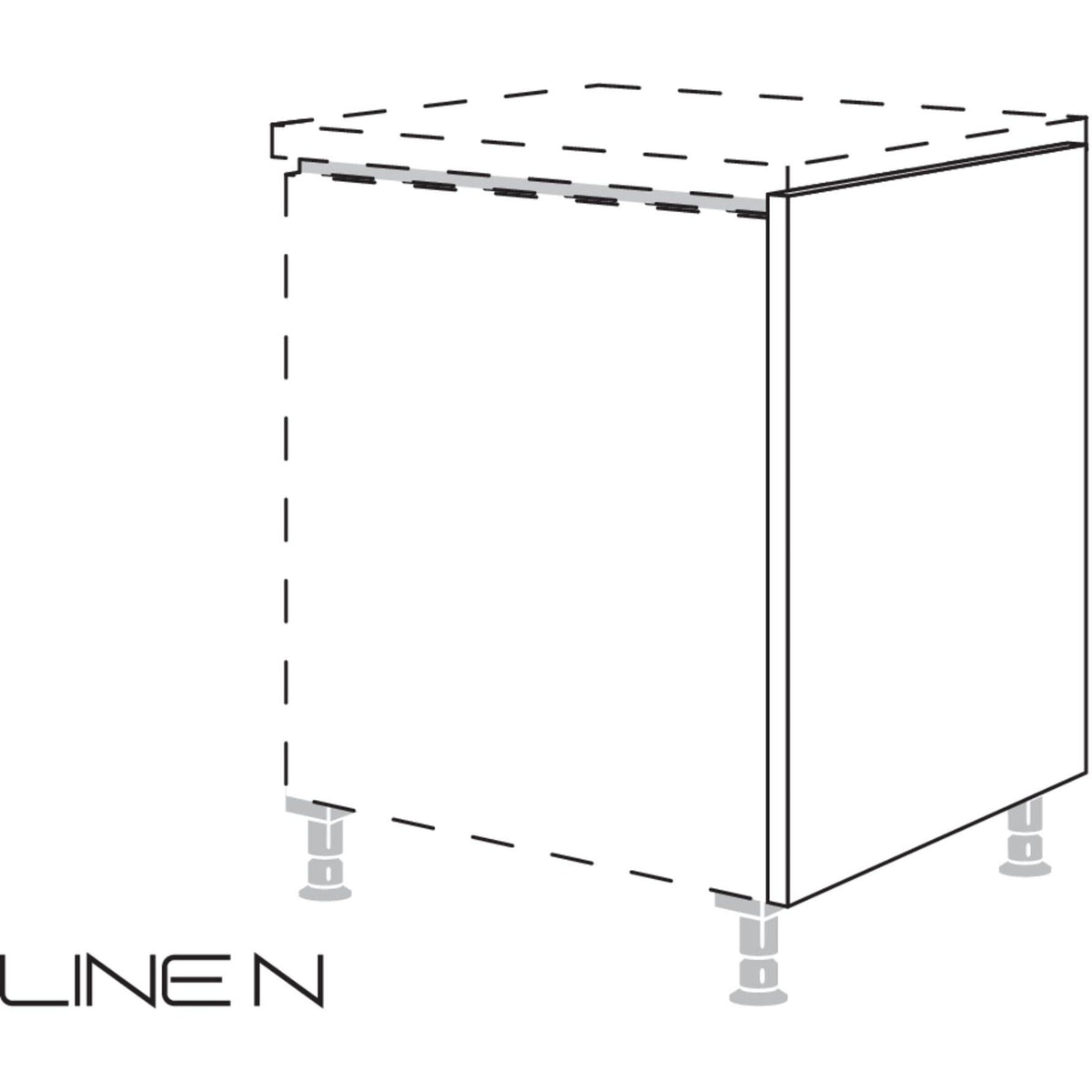 Nobilia XL-LINE N-Abschlusswange in Korpushoehe NUWK10-X 10850
