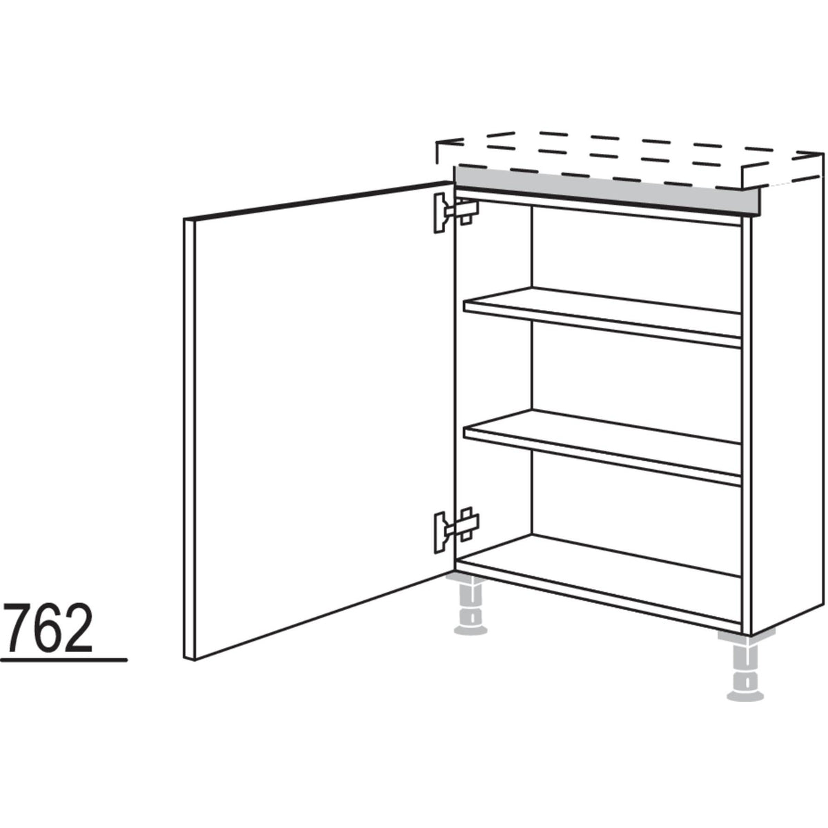 Nobilia XL-Rahmenteil fuer Inselplanungen NURTI30-X 58593