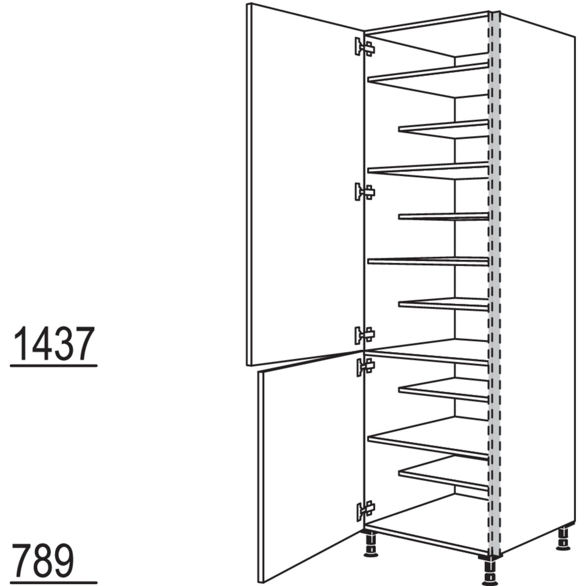 Nobilia XL-Schuhschrank NHSWS60-3X 56199