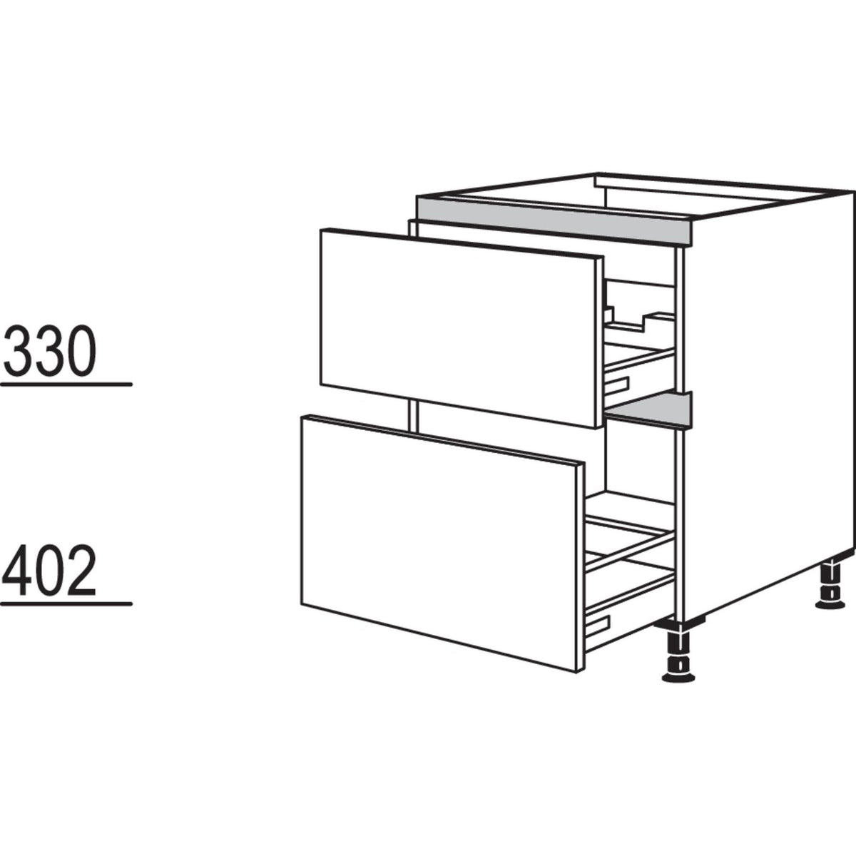 Nobilia XL-Spuelen-Auszugschrank NSPUASA60-X 55226