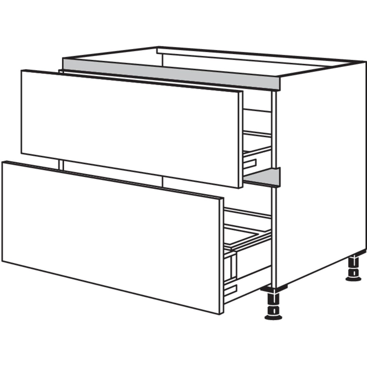 Nobilia XL-Spuelen-Auszugschrank Separato NSPU2A-ASS120-X 56236