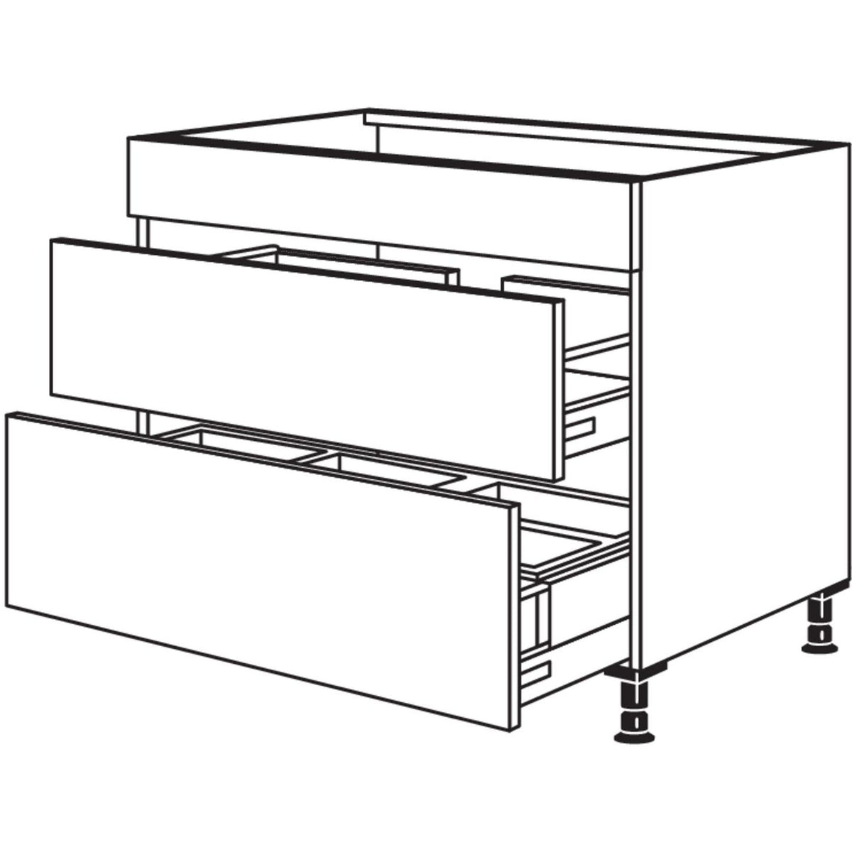 Nobilia XL-Spuelen-Auszugschrank Separato SPU2A-AS120-X 33202