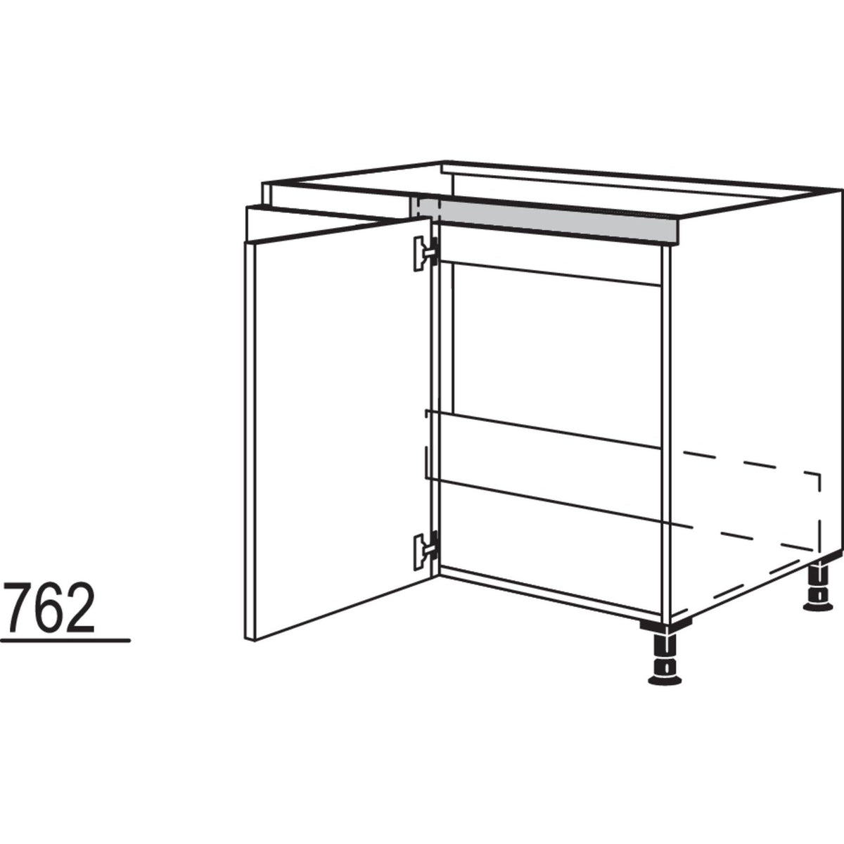 Nobilia XL-Spuelen-Eckschrank NSPUE90-40-X 57153