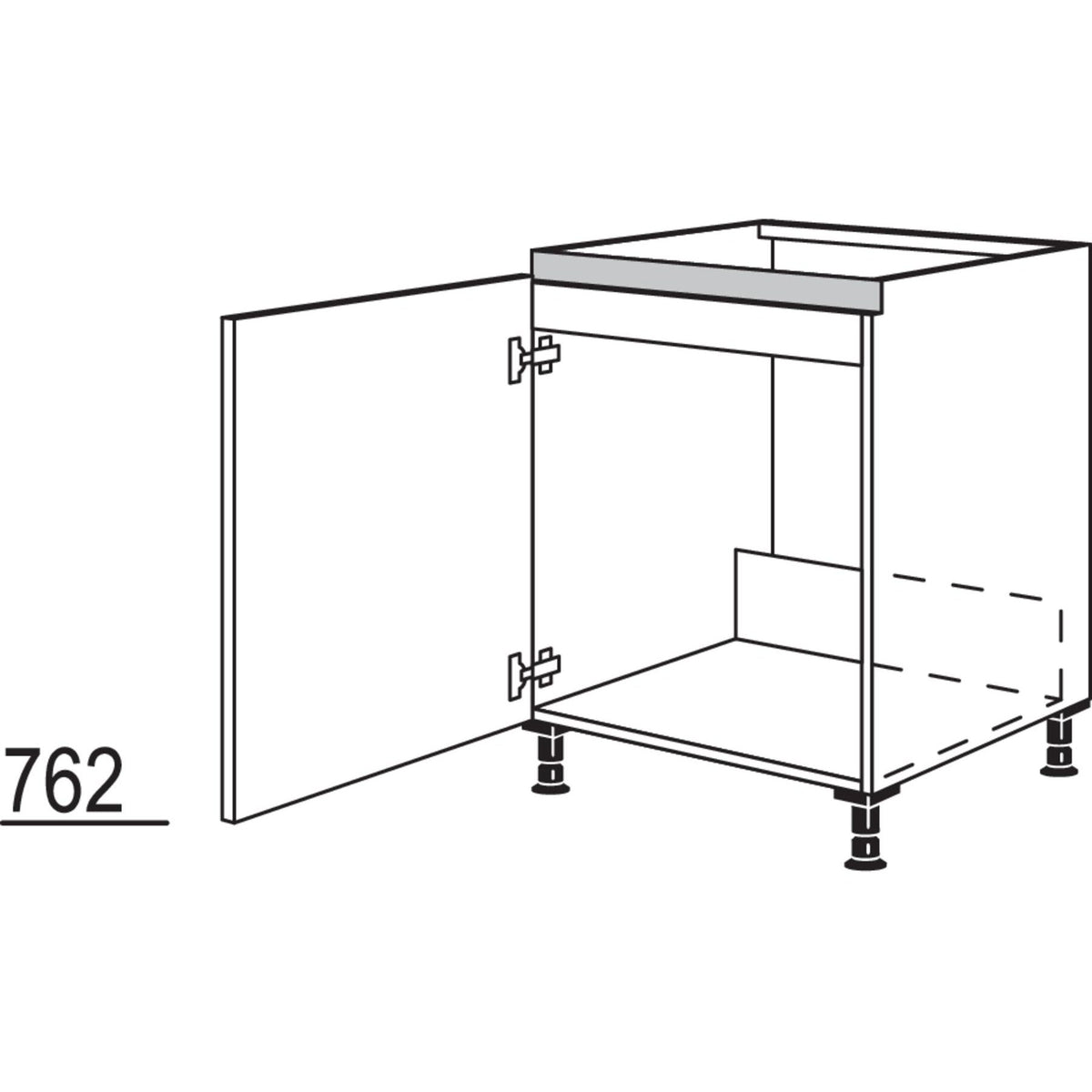 Nobilia XL-Spuelenschrank NSPU60-X 56206