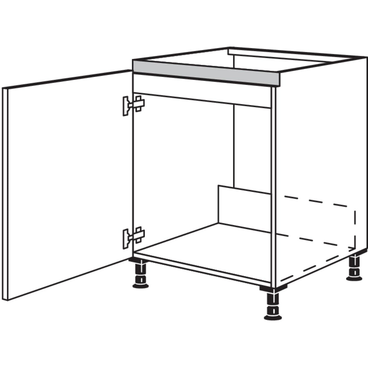 Nobilia XL-Spuelenschrank NSPU45-X 56205