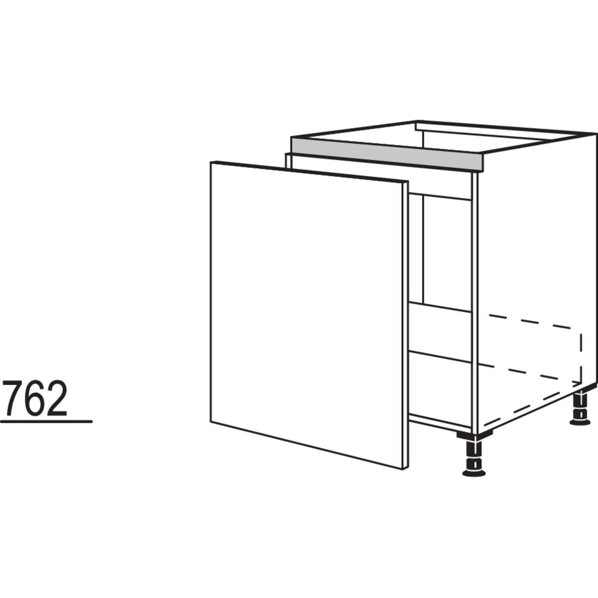 Nobilia XL-Spuelenschrank NSPUAL60-X 55199