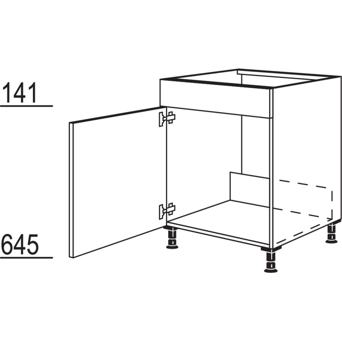 Nobilia XL-Spuelenschrank SPU60-X 33206