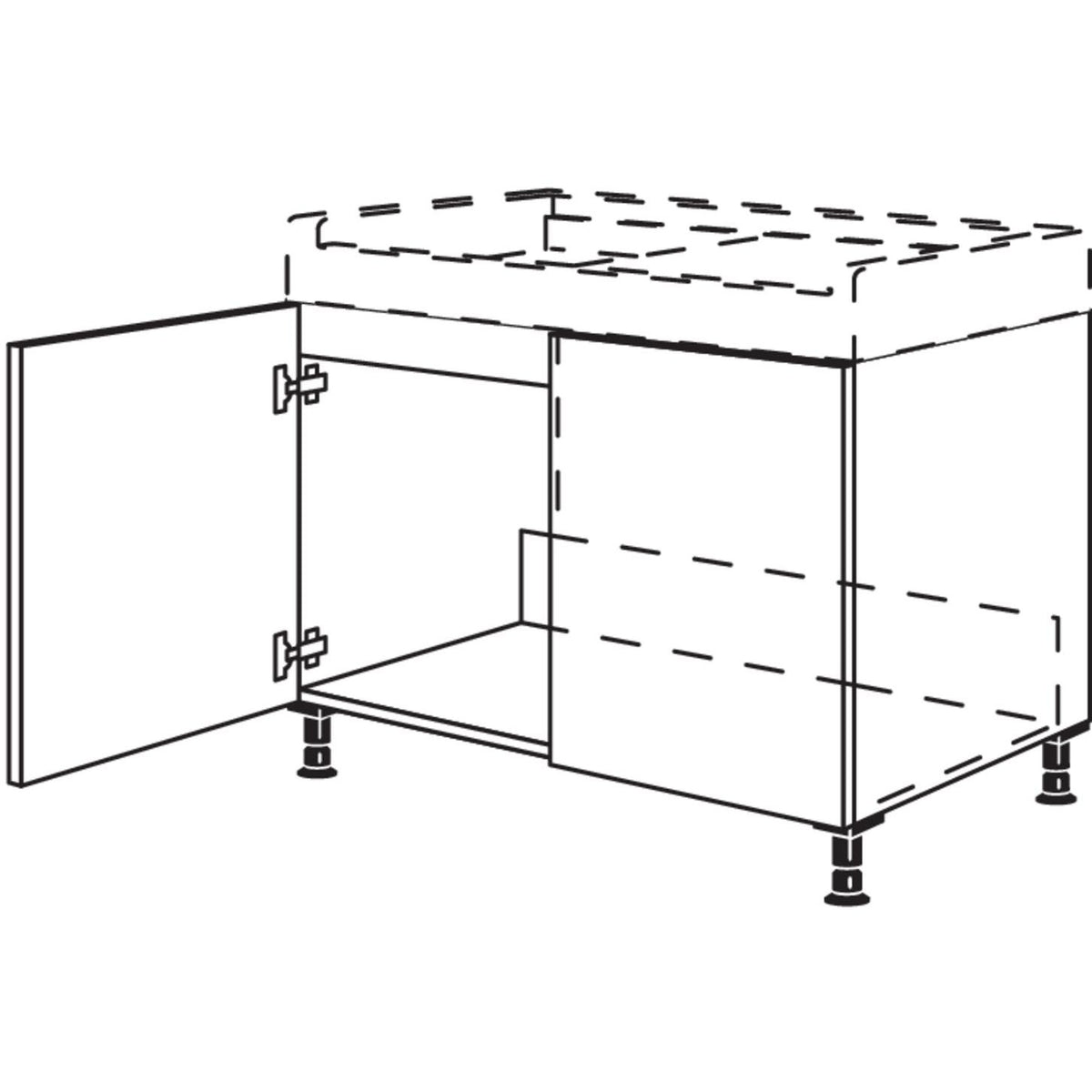 Nobilia XL-Spuelenschrank SPUST90-X 35201