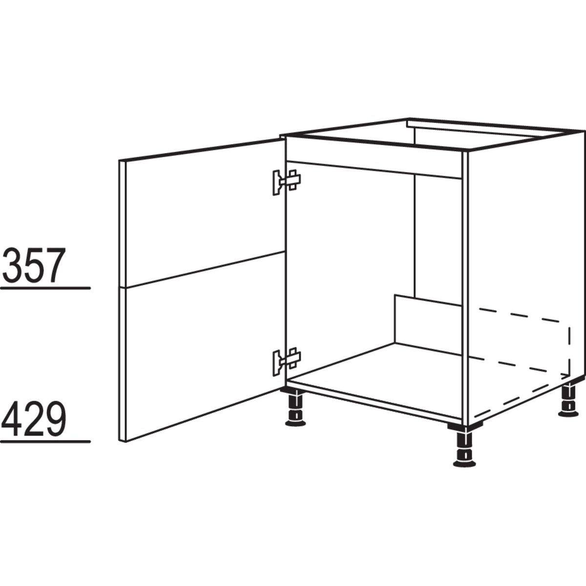 Nobilia XL-Spuelenschrank SPUV2DA50-X 37282