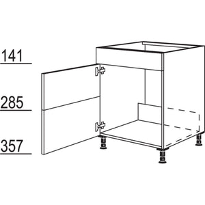 Nobilia XL-Spuelenschrank SPUVS2A60-X 33283