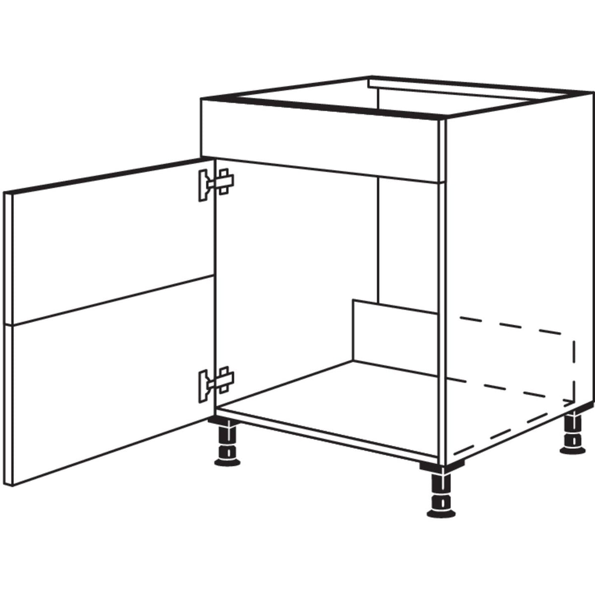 Nobilia XL-Spuelenschrank SPUVS2A40-X 33280
