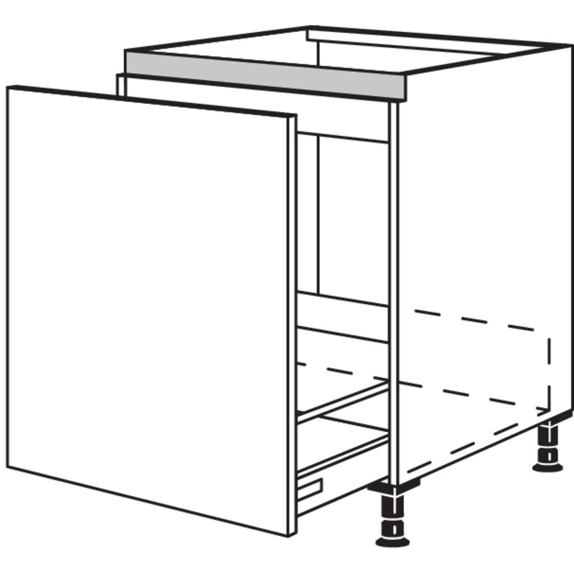 Nobilia XL-Spuelenschrank fuer bauseitige Wertstoffbehaelter-Systeme NSPUA-BW45-X 55294