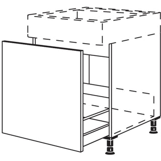 nobilia Mueble fregadero XL para sistemas de reciclaje suministrados por el cliente SPUSTAK-BW60-X 60 cm - Look | 099