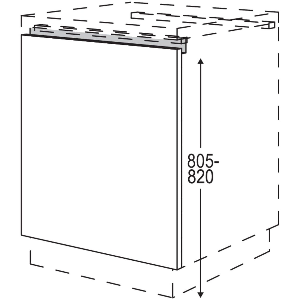 Nobilia XL-Tuerfront fuer vollintegrierte Kuehlgeraete und Waschautomaten NKWSB60-X 54865