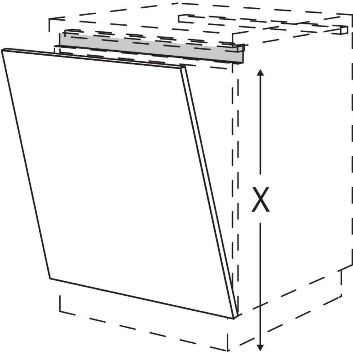 Nobilia XL-Tuerfront fuer vollintegrierte Unterbaugeraete NGSB60-X 54866