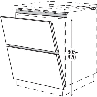 nobilia XL-Frente de puerta en óptica dividida para lavavajillas totalmente integrados, NGSBT60-X 60 cm - Natura | 157