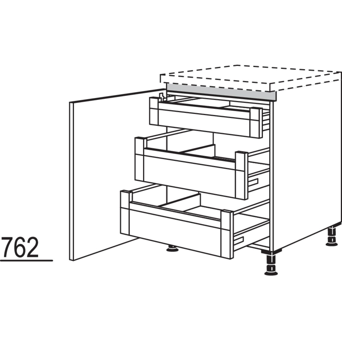 Nobilia XL-Unterschrank NUI2AI60-X 57049