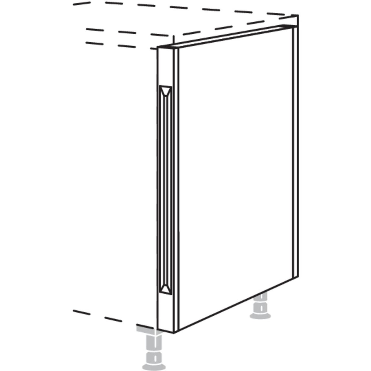 Nobilia XL-Unterschrank-Pilaster fuer Raumplanung UPIR117-X 6433