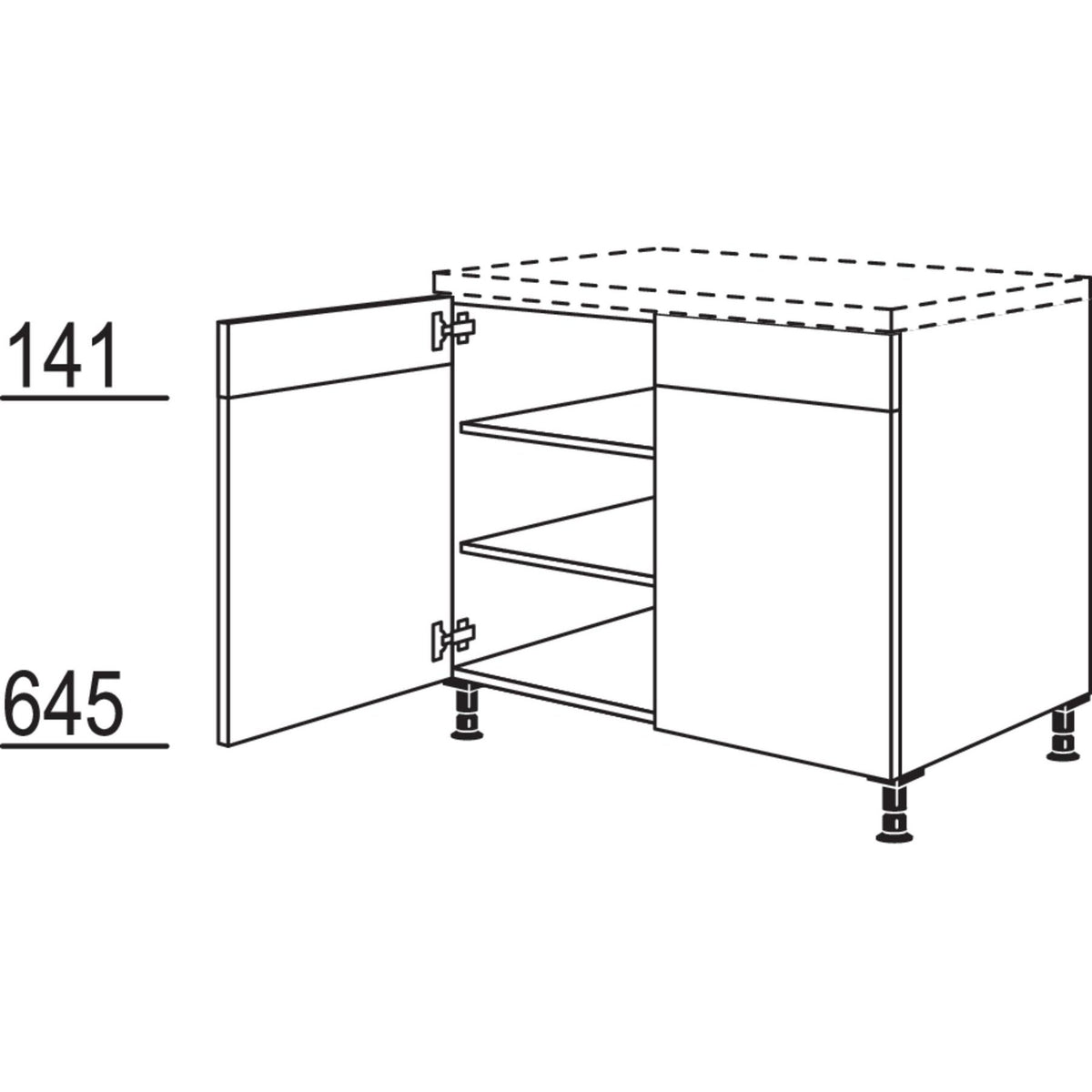 Nobilia XL-Unterschrank U90-X 33076