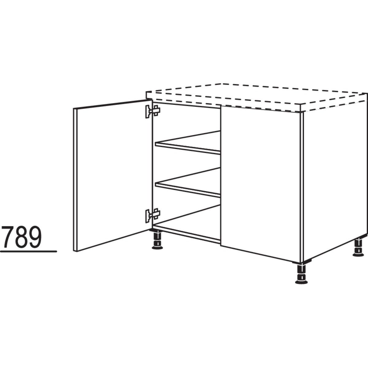 Nobilia XL-Unterschrank UD90-X 37076