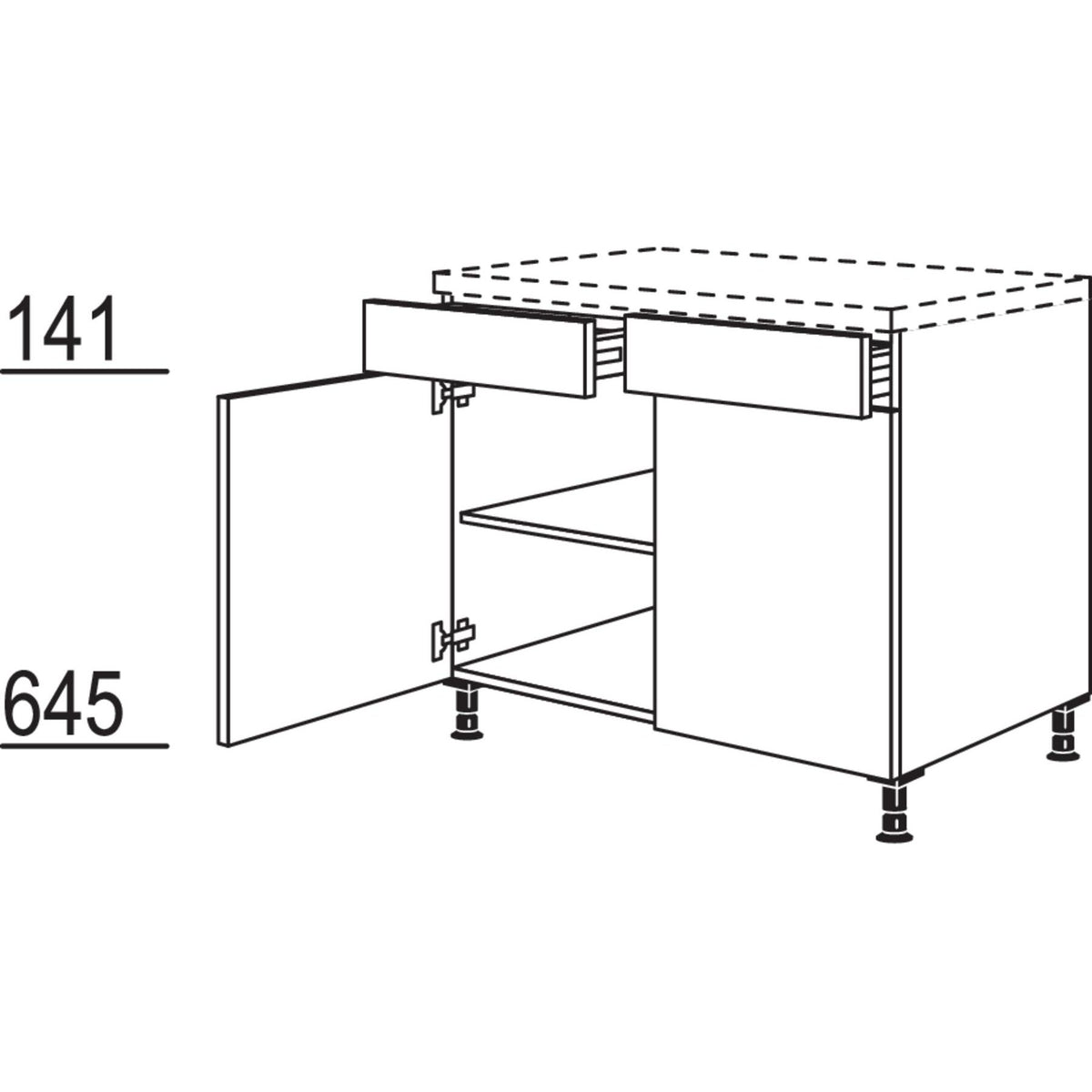 Nobilia XL-Unterschrank US120-X 37075