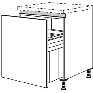 Nobilia XL-Unterschrank mit Muelltrennsystem Euro-Cargo NUASL-EC50-X 56472