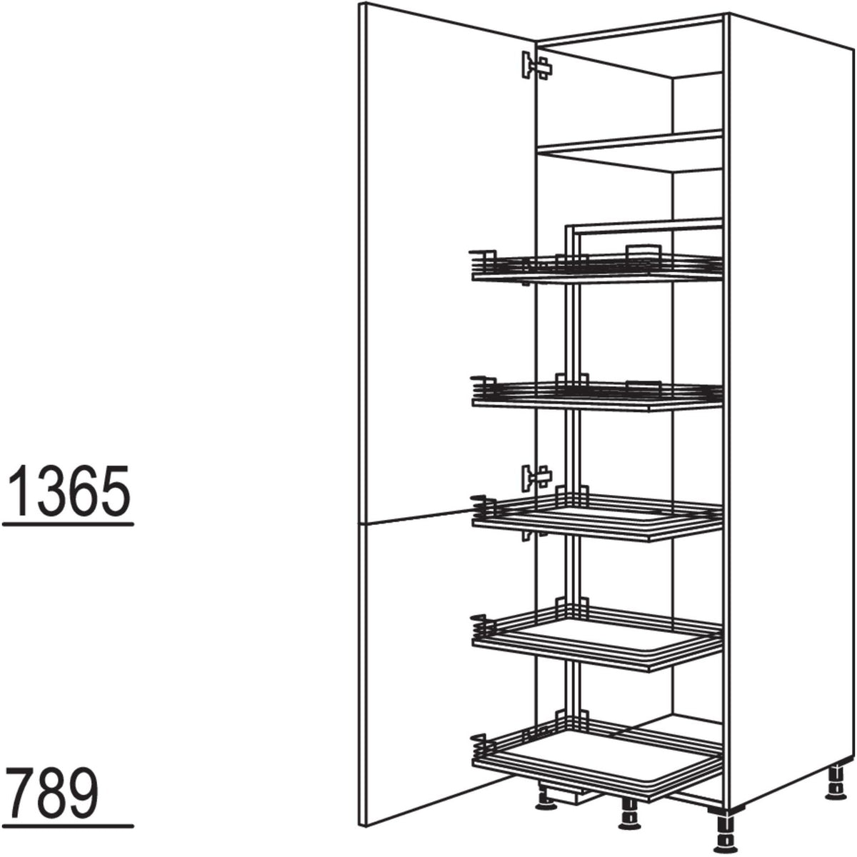 Nobilia XL-Vorratsschrank Cargo HDC60-2X 45260
