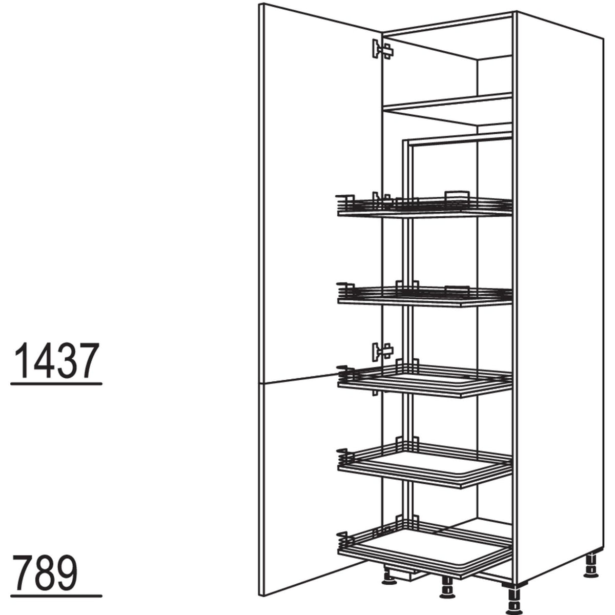Nobilia XL-Vorratsschrank Cargo HDC50-3X 51259