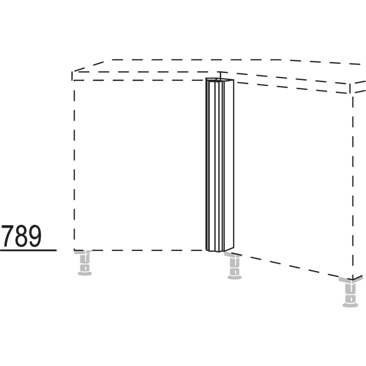 Nobilia XL-Winkelpassstueck- 135-- variabel UPE135-V-X 37331
