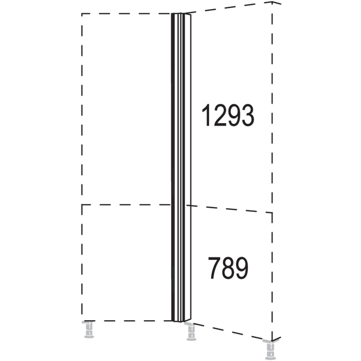 Nobilia XL-Winkelpassstueck 135-- variabel HPE135-V-1X 30823