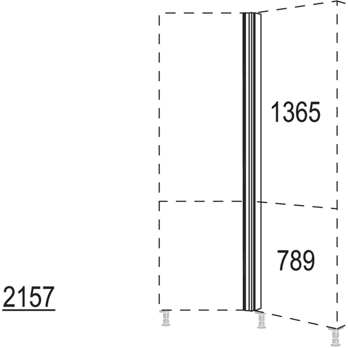 Nobilia XL-Winkelpassstueck 135-- variabel HPE135-V-2X 40823