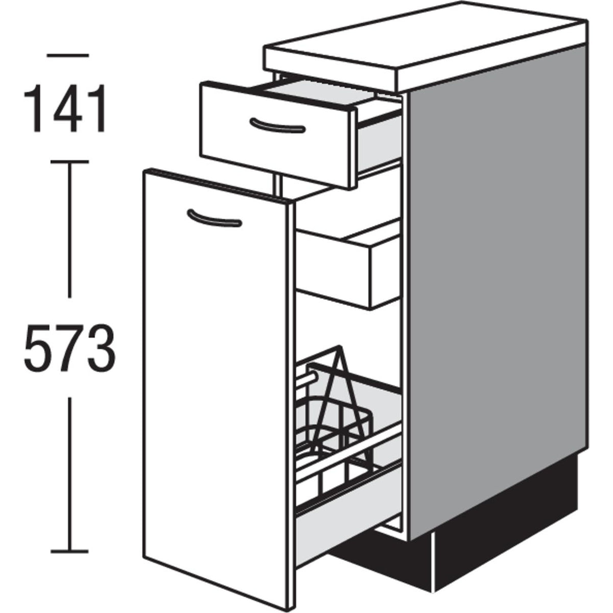 pino Unterschrank fuer Flaschen USA30ISF